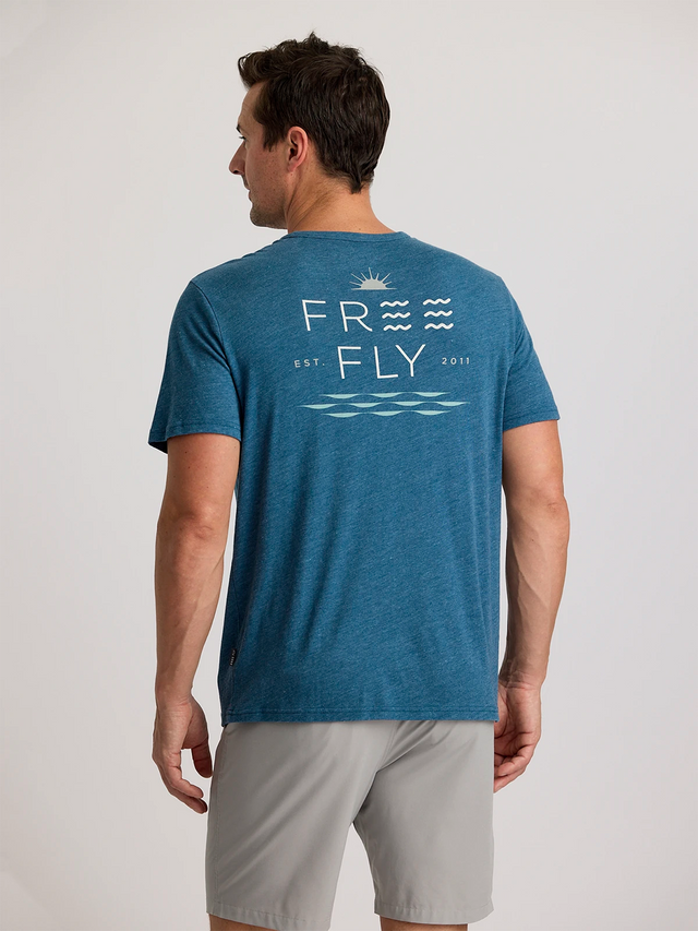 Free Fly Apparel Salt & Sun Pocket Tee - Heather Legion Blue Heather Legion Blue