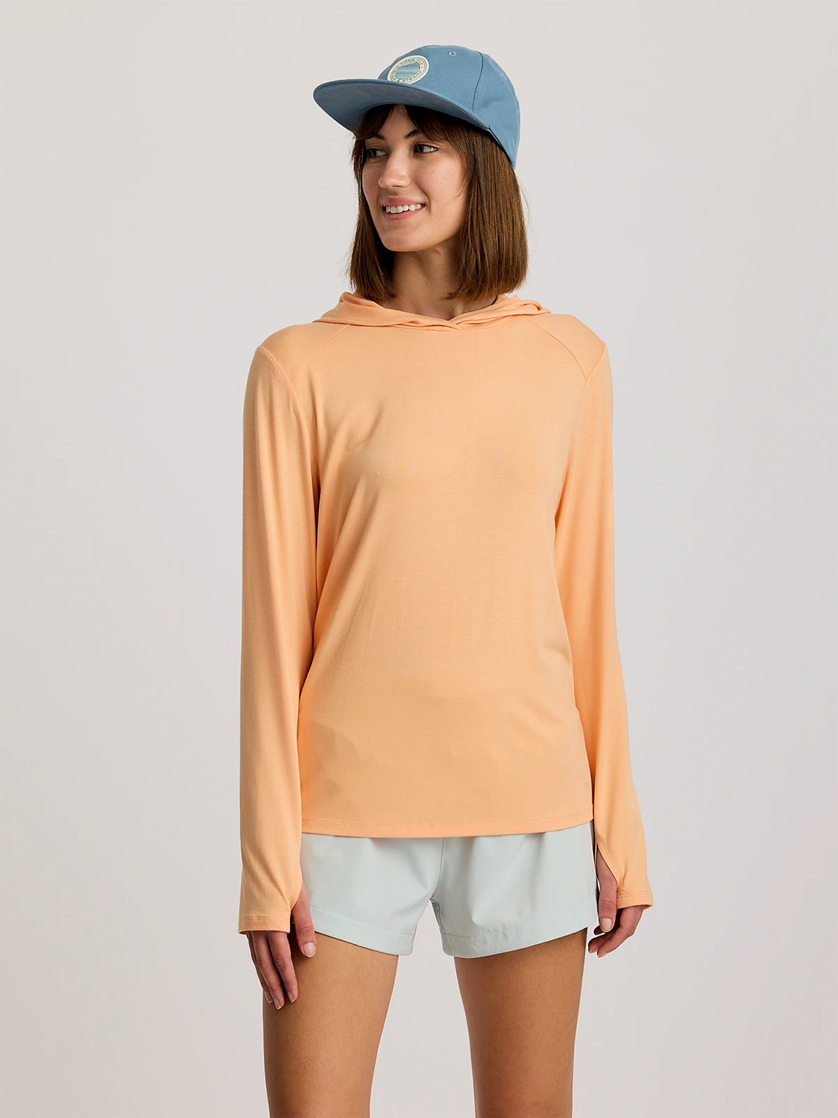Free Fly Apparel Womens Bamboo Shade Hoodie II - Tropic Orange Tropic Orange