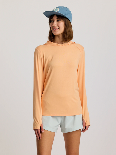 Free Fly Apparel Womens Bamboo Shade Hoodie II - Tropic Orange Tropic Orange