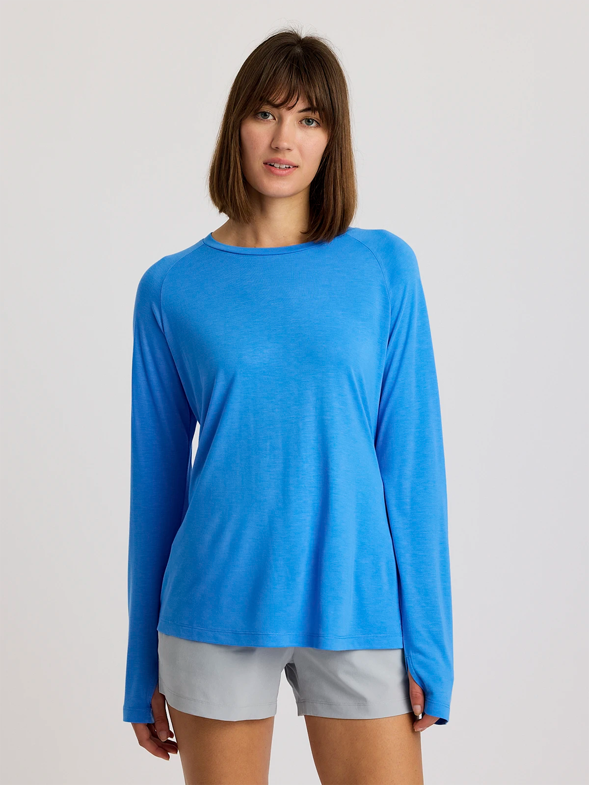 Free Fly Apparel Womens Bamboo Lightweight Long Sleeve II - Surf Blue Surf Blue