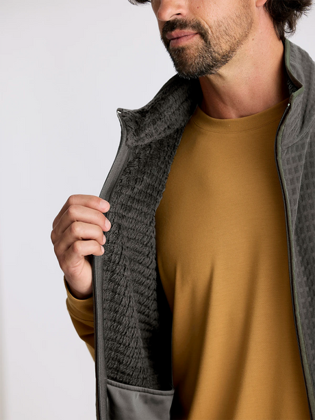 Free Fly Apparel Men's Gridback Fleece Vest - Dark Olive Dark Olive