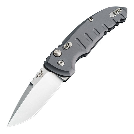 Hogue A-01 Microswitch Auto Folding Knife, Black Matte_grey
