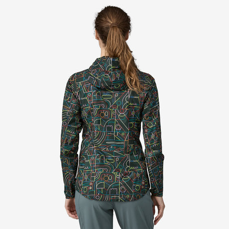 Patagonia Women's Houdini Jacket - Lose Yourself Outline: Nouveau Green Lose Yourself Outline: Nouveau Green