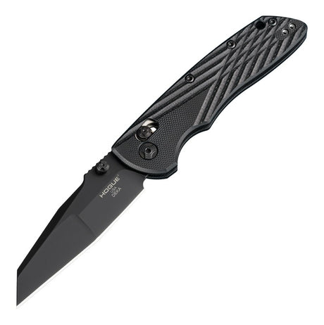 Hogue Deka 3.25" Manual Folder - Wharncliffe Blade, Black Cerakote Black