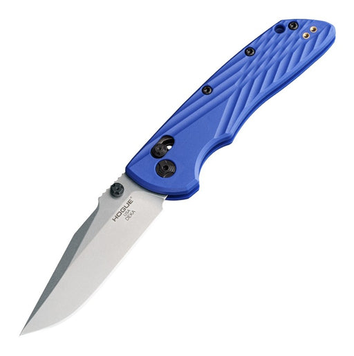 Hogue Deka 3.25" Manual Folder - Clip Point Blade, Blue Polymer Blue