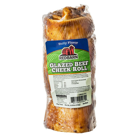 Redbarn Pet Products Glazed Beef Cheek Rolls Bully Flavor - Small / Single