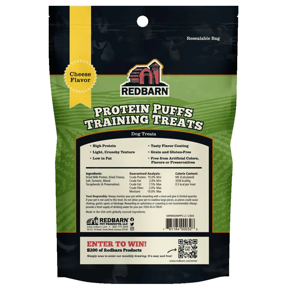 Redbarn Pet Products Protein Puffs Training Treats Cheese Flavor - 1.8oz