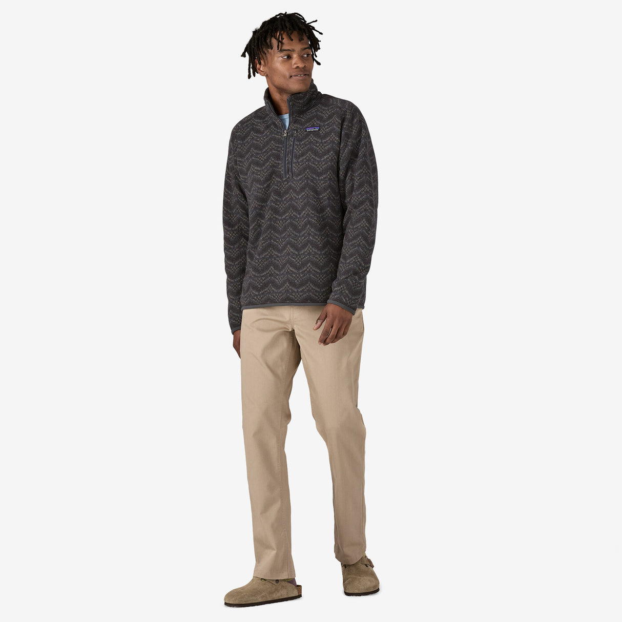 Patagonia Men's Better Sweater Quarter-Zip Fleece - Island Escape: Forge Grey Island Escape: Forge Grey