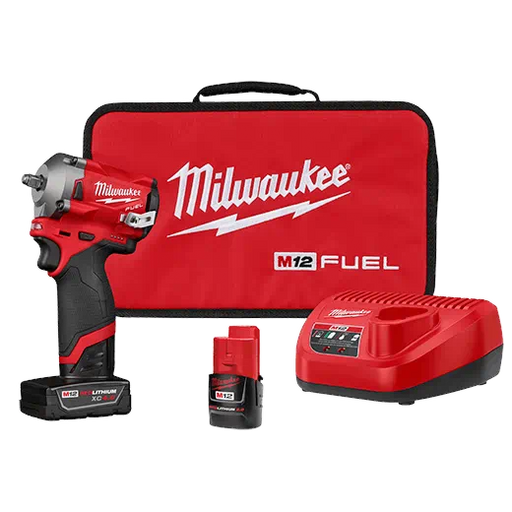 Milwaukee M12 Fuel 3/8 In. Stubby Impact Wrench Kit