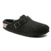 Birkenstock Boston Shearling Suede Leather Clog - Black Black