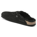 Birkenstock Boston Shearling Suede Leather Clog - Black Black