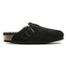 Birkenstock Boston Shearling Suede Leather Clog - Black Black