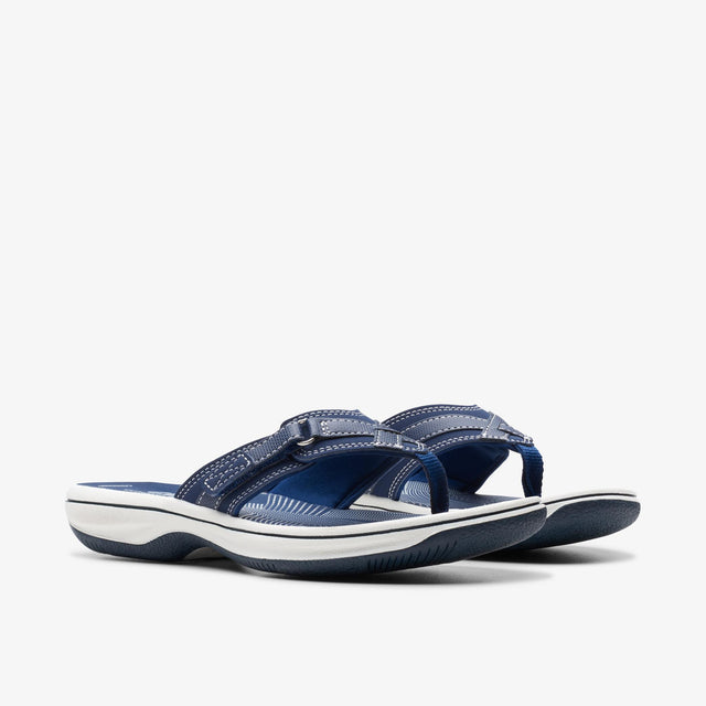 Clarks Women's Breeze Sea Sandal - Navy Synthetic Navy Synthetic