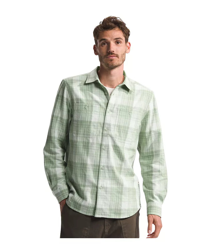 The North Face Men's Arroyo Lightweight Flannel - Misty Sage Half Dome Harp Medium Plaid Misty Sage Half Dome Harp Medium Plaid