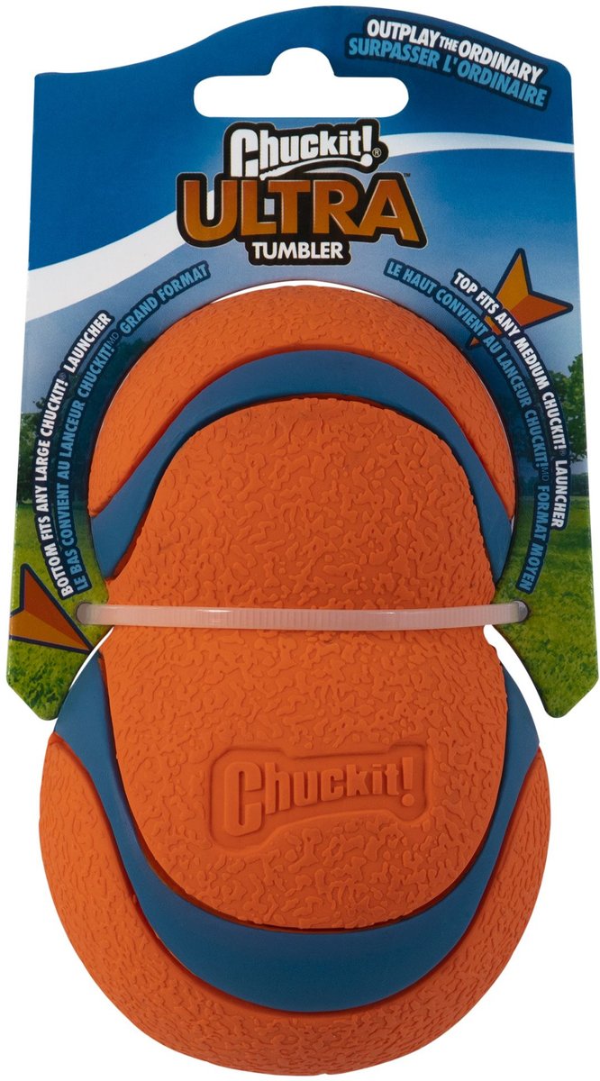 Chuckit! Ultra Tumbler Dog Fetch Toy Large - Orange / Blue Orange / Blue