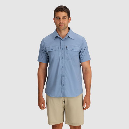 Outdoor Research Men's Way Station Short-Sleeve Shirt - Olympic Olympic