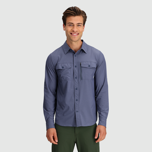Outdoor Research Men's Way Station Long Sleeve Shirt Dawn heather