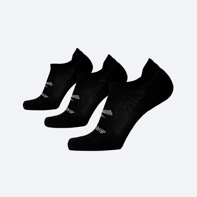 Brooks Run-In No Show 3-Pack Socks Black