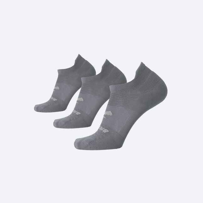 Brooks Run-In No Show 3-Pack Socks Asphalt