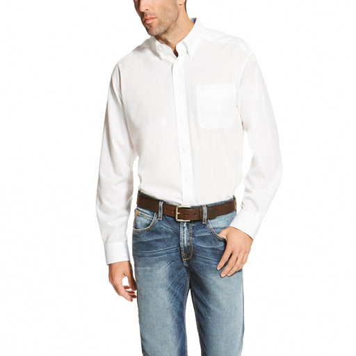 Ariat Wrinkle Free Solid Shirt White /  / Tall