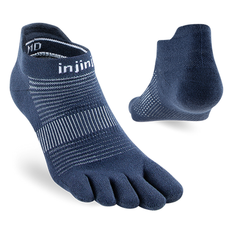 Injinji Run Original Weight No-Show Sock - Navy Navy