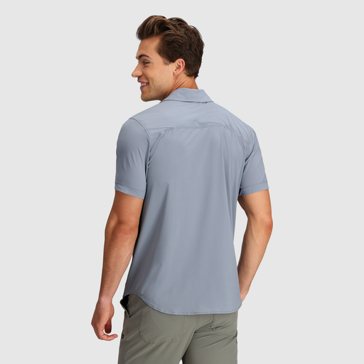 Outdoor Research Men's Astroman Short-Sleeve Sun Shirt - Slate Slate