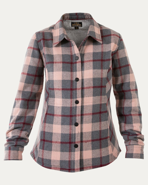 Noble Outfitters Women's Shirt Jacket Dusty Rose Plaid