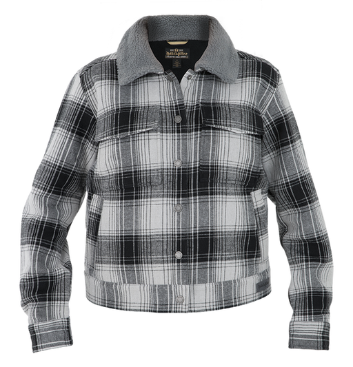 Noble Outfitters Women's Work Jacket Grey Plaid