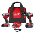 Milwaukee M18 Brushless 2-tool Combo Kit, Hammer Drill/impact Driver