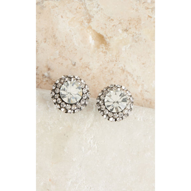 Blazin Roxx Large Crystal Ball Stud Earrings