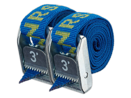 Northwest River Supp Nrs 1` Hd Tie-down Straps Iconicblue 3ftpair Iconicblue