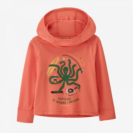 Patagonia Baby Capilene Silkweight Upf Hoody Adventure Arms: Coho Coral