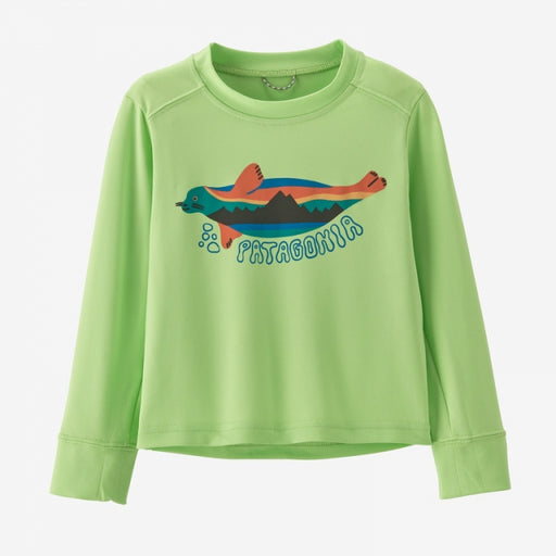 Patagonia Baby Long Sleeve Capilene Silkweight Upf T-shirt Flipper Fitz: Salamander Green