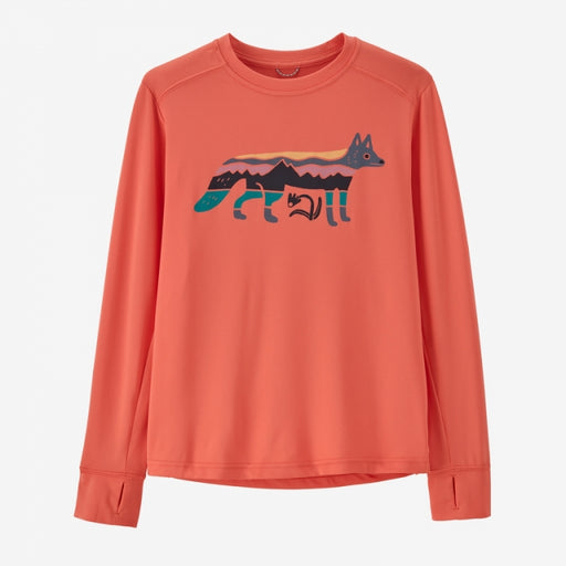 Patagonia Kids' Long Sleeve Capilene Silkweight Upf T-shirt Foxy Fitz: Coho Coral