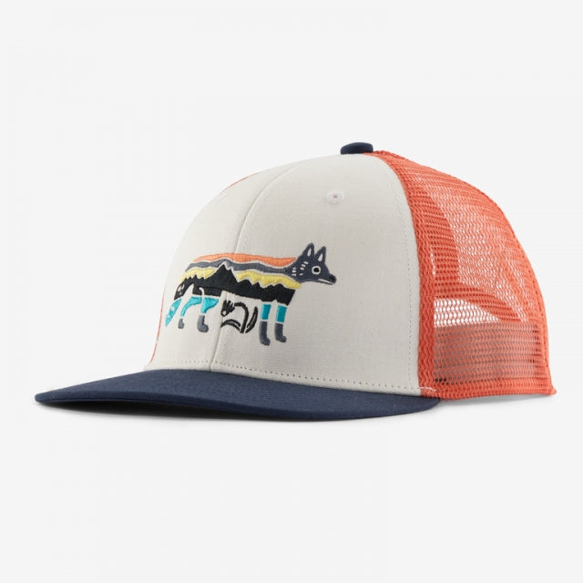 Patagonia Kids' Trucker Hat Foxy Fitz: Birch White