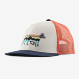 Patagonia Kids' Trucker Hat Foxy Fitz: Birch White