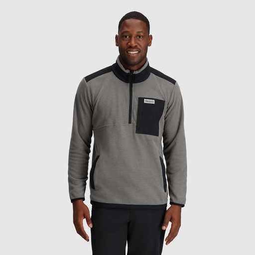 Outdoor Research Men's Trail Mix Quarter Zip Pullover Pewter