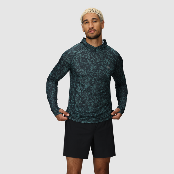 Outdoor Research Mens Echo Printed Hoodie - Dark Navy Atoms Dark Navy Atoms