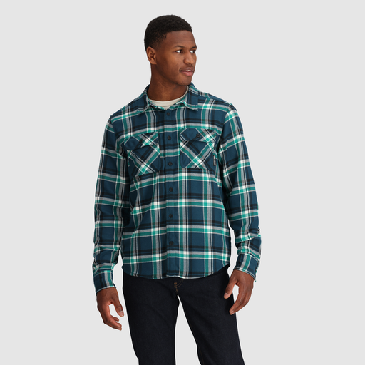 Outdoor Research Men's Feedback Flannel Twill Shirt Harbor plaid
