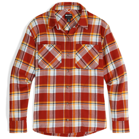 Outdoor Research Womens Feedback Flannel Twill Shirt Fjord plaid