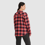 Outdoor Research Women's Feedback Flannel Twill Shirt - Sunrise Plaid Sunrise Plaid