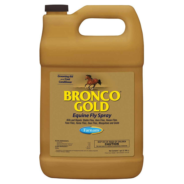 Farnam Companies Bronco Gold Equine Fly Repellent - 1 Gallon