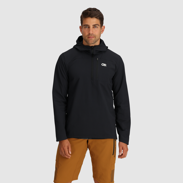 Outdoor Research Men's Freewheel Half-Zip Hoodie - Black Black