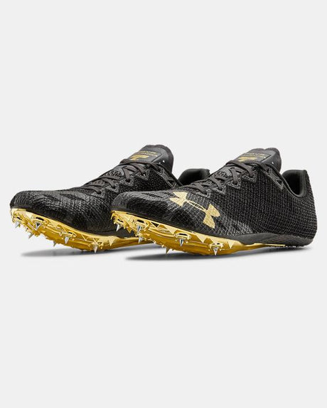 Under Armour Unisex Adults' UA HOVR Smokerider Track Spikes - Black/Jet Gray/Metallic Victory Gold Black/Jet Gray/Metallic Victory Gold