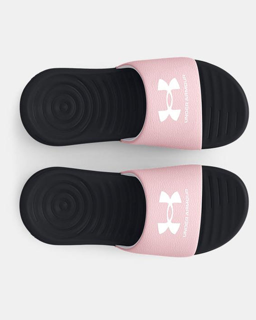 Under Armour Kids' UA Ansa Fixed Slide Sandal - Black/Prime Pink/White Black/Prime Pink/White