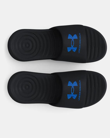 Under Armour Women's UA Ansa Graphic Slide Sandal - Black/Team Royal Black/Team Royal