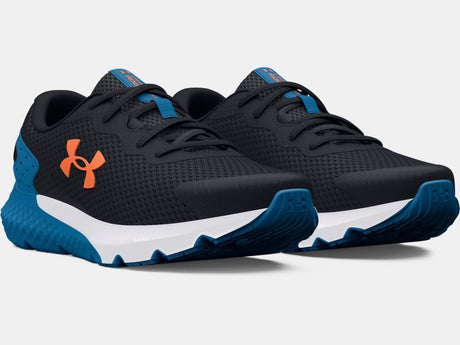 Under Armour Kids' Pre-School UA Rogue 3 AL Running Shoe - Black/Blue/Orange Black/Blue/Orange