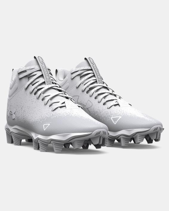 Under Armour Men's UA Spotlight Franchise RM 2.0 Football Cleat - White/Metallic Silver White/Metallic Silver