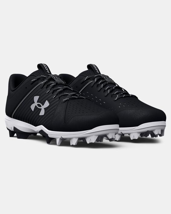 Under Armour Men's UA Leadoff Low RM Baseball Cleat - Black/White Black/White