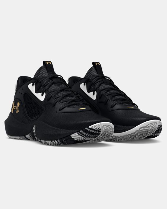 Under Armour Kids' Grade School UA Lockdown 6 Basketball Shoe - Black/Metallic Gold Black/Metallic Gold